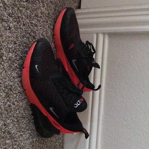 Black and Neon Orange 270 Nike Air